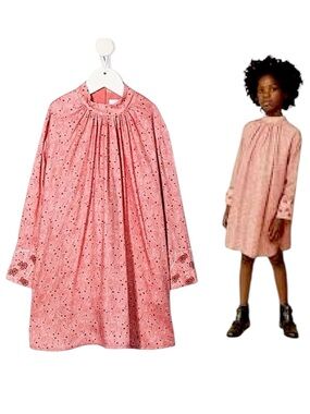 Chloe Kids Paisley Pattern Long Sleeve Shift Dress size 12